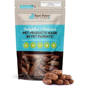 Raw Paws Grain-Free Soft Sausage Treats for Dogs & Cats - Chicken Recipe, 6-oz - USA Chicken Sausage Dog Treats - Soft Chicken Treats for Dogs & Cats - Chicken Dog Sausage Links - Dog Sausage Treats