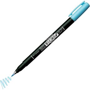 Tombow Brush Pen Fudenosuke pastel for black paper, light blue