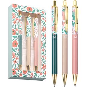 Mr. Pen- Luxury Floral Pen Set, 3 pcs, Black Ink Ballpoint Pens, Floral Pens, Floral Pen, Fancy Pens for Women, Cute Pens for Journaling, Cool Pens Ballpoint Smooth Writing Pens Cute, Beautiful Pens