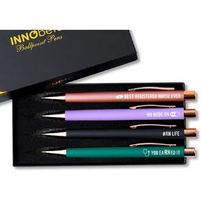 InnoBeta RN Gifts for Nurses, Ballpoint Pen Set of 4, Registered Nurse Gifts in Birthday, Christmas