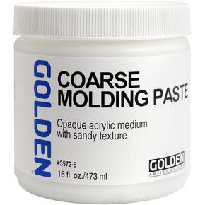 Coarse Molding Paste by GOLDEN, 16 fl. oz. Jar, Professional Acrylic Paste Medium, Opaque