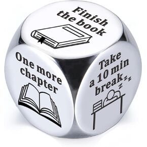 Funny Decision Dice Gifts for Book Lovers, White Elephant Christmas Stocking Stuffers for Teens Women Men, Book Lovers Gifts, Bookish Gifts, Bookworm Gifts, Book Club Gifts, Book Reading Accessories