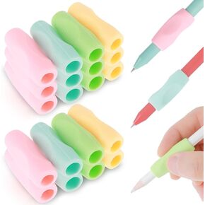 20 PCS Pen Holder for Kids Handwriting The Crossover Grip Silicone Pencil Gripping Tools Ergonomic Pencil Control Holding Trainer Colorful Grip for Improve Toddlers Adults Dysgraphia Tool