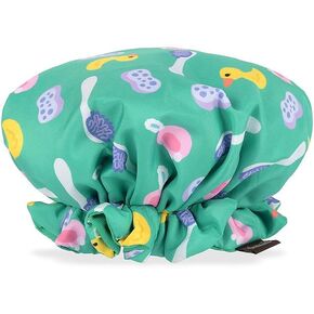 P.L.A.Y. Cute Plush Dog Toys - Splish Splash Bathtime Themed Durable Squeaker Crinkle Toy, Great for Puppies & Small, Medium, Large Dogs - Machine Washable, Recycled Materials (Shower Cap)