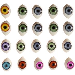 EXCEART 100pcs Craft Fake Eyes Toy Eyes Half Oval Doll Eyes Scary Eyes Puppet Eyes Flatback Jewelry Beads Glass Dragon Eye Safety Eyes Craft Doll Eyes Toys Eyeballs Toy Bear Manual
