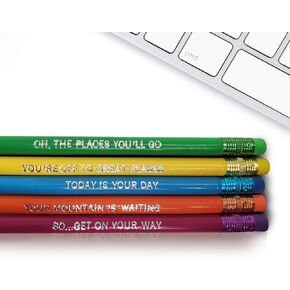 Fresh Prints of CT Oh the Places Inspirational Pencils Engraved With Funny And Motivational Sayings For School And The Office