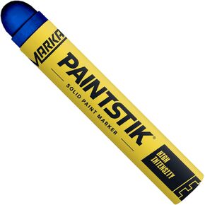 Markal 88625- Painstik High-Intensity Solid Paint Marker (Old E Paintstik) for Coding, Identification, Layout and Assembly Work, Fast Drying, for Dimly Lit Areas, Blue (12 Pk) Made in USA in Kuwait