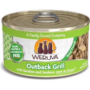 Weruva Classic Cat Food, Outback Grill with Sardine & Seabass in Gravy, 3oz Can (Pack of 24)