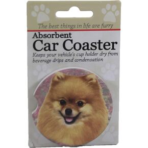 E&S Pets Pomeranian Coaster, 3" x 3"