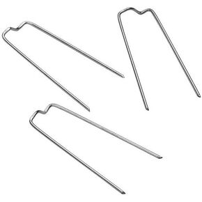 100 PCS Floral PIns U Shaped, 1.8"" Inch Florists Greening Pins for Foam Wreaths Bouquet Vining Plant Support Moss Fern Pins Craft DIY Holiday Wreaths, Silver