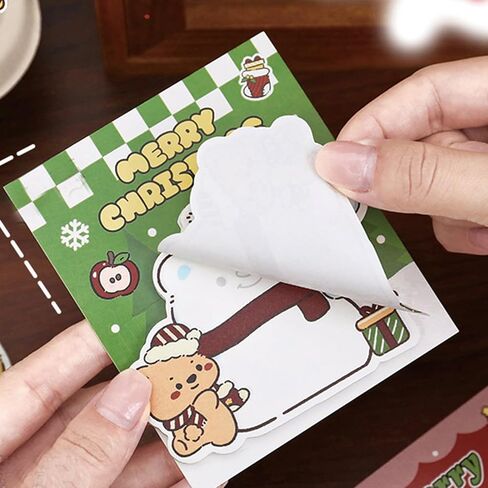 8 Pack Cute Sticky Notes Cartoon Christmas Sticky Memo Pads Kawaii Xmas Small Self-Stick Memo Note Pad Office School Supplies (8 Pack X-mas) in Saudi Arabia