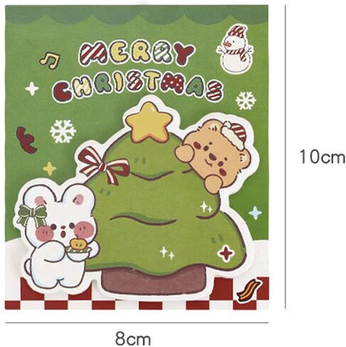 8 Pack Cute Sticky Notes Cartoon Christmas Sticky Memo Pads Kawaii Xmas Small Self-Stick Memo Note Pad Office School Supplies (8 Pack X-mas) in Saudi Arabia