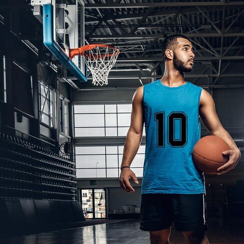 358 Pcs Iron on Numbers and Letters, 8 Inch and 3 Inch Heat Transfer Numbers with 2 Inch Iron on Letters, Jersey Numbers for Sports T-Shirts Team Uniform for Football Basketball (Black) in Kuwait