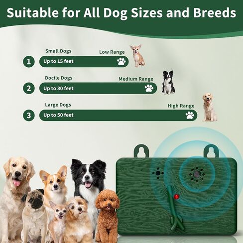 أجهزة مكافحة نباح الكلاب، أجهزة التحكم في نباح الكلاب بالموجات فوق الصوتية بطول 50 قدمًا مع 4 أوضاع، صندوق نباح الكلاب بالموجات فوق الصوتية، أجهزة ردع نباح الكلاب بالموجات فوق الصوتية للاستخدام الداخلي/الخارجي للكلاب in Kuwait