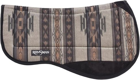 Reinsman Contoured Trail Pad with Breathable Non-Slip Tacky Too Bottom - Comfortable Durable Shock-Absorbing Stain & UV Resistant Horse Saddle Pad with Spine Relief Channel - 30" L x 34" D in Saudi Arabia