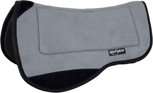 Reinsman Contoured Trail Pad with Breathable Non-Slip Tacky Too Bottom - Comfortable Durable Shock-Absorbing Stain & UV Resistant Horse Saddle Pad with Spine Relief Channel - 30" L x 34" D in Saudi Arabia