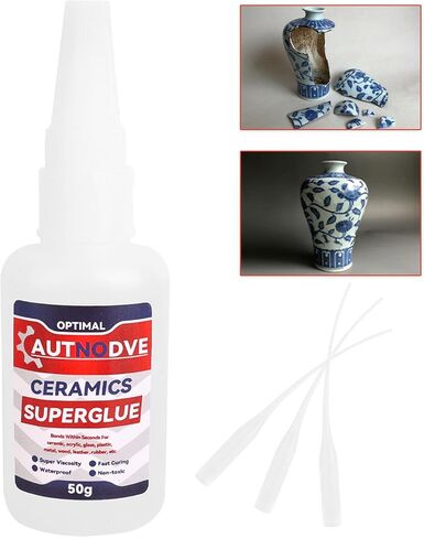 Ceramic Glue, Clear Super Glue for Ceramic, Porcelain and Pottery Repair, Food Safe Adhesive for Dishes, Cup and DIY Crafts, Strong Bonding, Fast Drying, Long-Lasting, Heat Resistant in Saudi Arabia