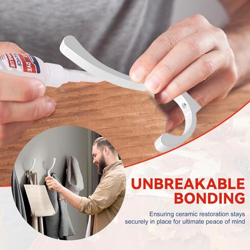Ceramic Glue, Clear Super Glue for Ceramic, Porcelain and Pottery Repair, Food Safe Adhesive for Dishes, Cup and DIY Crafts, Strong Bonding, Fast Drying, Long-Lasting, Heat Resistant in Saudi Arabia