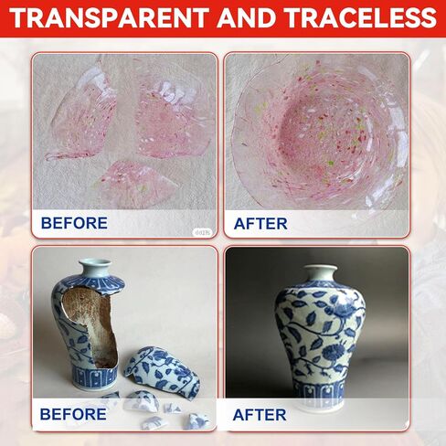 Ceramic Glue, Clear Super Glue for Ceramic, Porcelain and Pottery Repair, Food Safe Adhesive for Dishes, Cup and DIY Crafts, Strong Bonding, Fast Drying, Long-Lasting, Heat Resistant in Saudi Arabia
