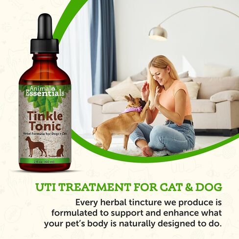 Animal Essentials Tinkle Tonic for Cats & Dogs - Dog & Cat Urinary Supplement, Urinary Support, Herbal Formula, Veterinarian Recommended - 2 Fl Oz in Saudi Arabia