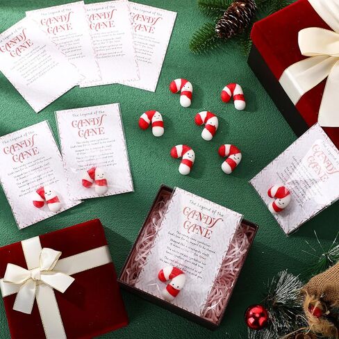 Civaner 50 Sets Christmas Fidget Toys Bulk Mini Cute Stress Relief Toys with Motivational Card and Gift Bags Christmas Candy Cane Stress Relief Toys Gifts for Employee Coworker Teacher Friends in Kuwait