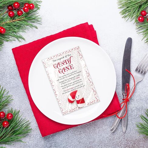 Civaner 50 Sets Christmas Fidget Toys Bulk Mini Cute Stress Relief Toys with Motivational Card and Gift Bags Christmas Candy Cane Stress Relief Toys Gifts for Employee Coworker Teacher Friends in Kuwait