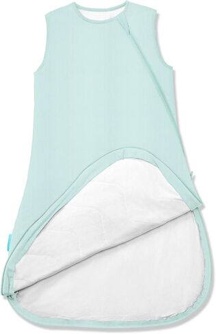 كيس نوم فائق النعومة 1.0 TOG، كيس نوم للأطفال الصغار من الخيزران الفسكوز الفاخر، أكياس نوم آمنة بسحاب في اتجاهين 2-4T (كريمي) in Kuwait