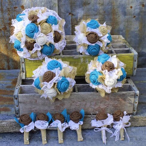 Turquoise Burlap Wired Ribbon Roll 1.5 Inch x 10 Yard for Halloween Crafts Vintage Rustic Wedding Party Decorative DIY Home Christmas Gift Wrapping Supplies in Saudi Arabia