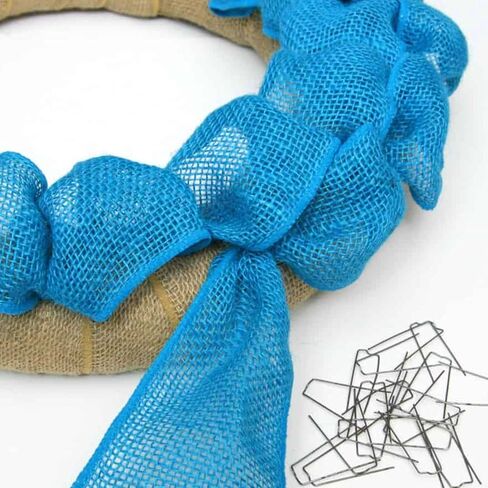 Turquoise Burlap Wired Ribbon Roll 1.5 Inch x 10 Yard for Halloween Crafts Vintage Rustic Wedding Party Decorative DIY Home Christmas Gift Wrapping Supplies in Saudi Arabia