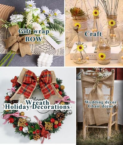 Turquoise Burlap Wired Ribbon Roll 1.5 Inch x 10 Yard for Halloween Crafts Vintage Rustic Wedding Party Decorative DIY Home Christmas Gift Wrapping Supplies in Saudi Arabia