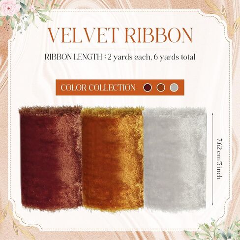 Riceshoot Velvet Ribbon 3 Inch Handmade Fringe Ribbons Frayed Thick Ribbon for Christmas Trees Gift Wrapping Crafts Bows Bouquet Wreath Decorations Baby Shower Party(White, Red, Dark Green) in Saudi Arabia