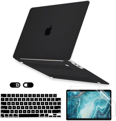 Case for MacBook Air 15 inch 2026 2025 M4 A3241 M3 A3114 M2 A2941 2024 2023 Release with Touch ID, 5 in 1 Plastic Hard Shell&Keyboard Cover&Screen Protector&Webcam Cover, Transparent in Kuwait