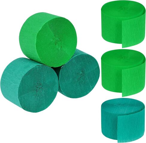 jiebor عيد الميلاد اللافتات الخضراء كريب ورقة اللافتات 492ft 6 لفات لعيد الميلاد حفل زفاف عيد ميلاد المنزل الفصول الدراسية مكتب باب جدار ديكورات الحفلات in Kuwait