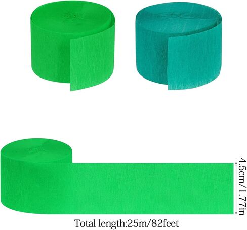 jiebor عيد الميلاد اللافتات الخضراء كريب ورقة اللافتات 492ft 6 لفات لعيد الميلاد حفل زفاف عيد ميلاد المنزل الفصول الدراسية مكتب باب جدار ديكورات الحفلات in Kuwait