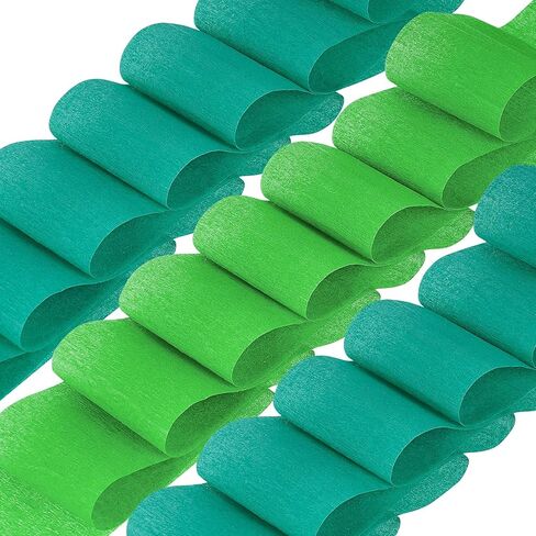 jiebor عيد الميلاد اللافتات الخضراء كريب ورقة اللافتات 492ft 6 لفات لعيد الميلاد حفل زفاف عيد ميلاد المنزل الفصول الدراسية مكتب باب جدار ديكورات الحفلات in Kuwait