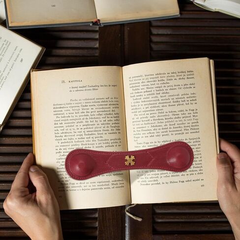 Weighted Bookmarks Book Weight Page Holder Genuine Leather Book Open Holder for Men Women Gift for Writer Reader (BPH02-Navy) in Saudi Arabia