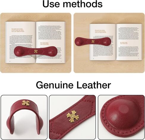Weighted Bookmarks Book Weight Page Holder Genuine Leather Book Open Holder for Men Women Gift for Writer Reader (BPH02-Navy) in Saudi Arabia