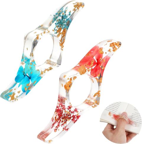 2Pcs Book Page Holder, Thumb Page Bookmarks for Reading, Book Opener Holder, Thumb Ring Page Holder, Thumb Bookmark Book Accessories for Reading Lovers in Saudi Arabia