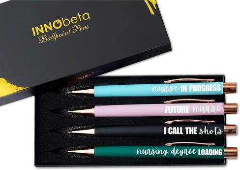 InnoBeta Nursing Student Gifts for Women, Ballpoint Pen Set of 4, Gifts for Nurse School Students for Graduation, Birthday, Christmas in Saudi Arabia