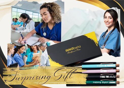 InnoBeta Nursing Student Gifts for Women, Ballpoint Pen Set of 4, Gifts for Nurse School Students for Graduation, Birthday, Christmas in Saudi Arabia