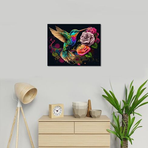 Colorful Parrot Paint by Numbers Adult Vibrant of a Macaw Made Paint by Number Brightly Colored Paint Splatters Easy DIY Oil Painting for Kits Paint by Number Kits Gift Home Decor, 16 x20 inches in Saudi Arabia