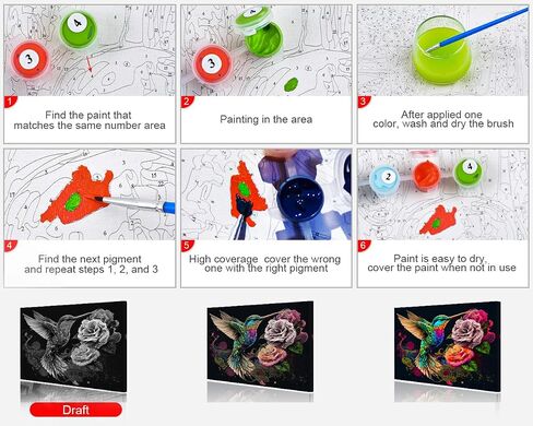 Colorful Parrot Paint by Numbers Adult Vibrant of a Macaw Made Paint by Number Brightly Colored Paint Splatters Easy DIY Oil Painting for Kits Paint by Number Kits Gift Home Decor, 16 x20 inches in Saudi Arabia