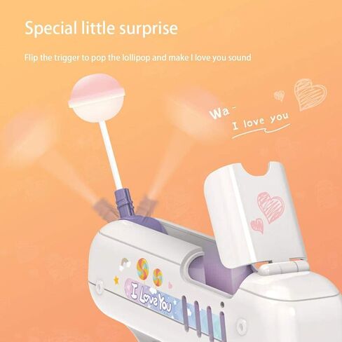 Candy Gun Sugar Lollipop Gun Sweet Toys, Light Toy Lollipop Storage, Childrens Candy Toy Surprise Ideas Gifts for Boys and Girls Novelty Surprise Ideas Gifts for Children in Saudi Arabia