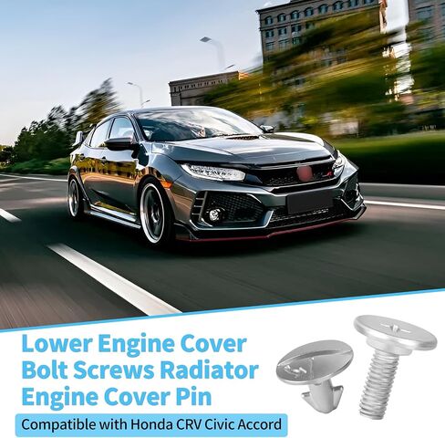 2 PCS Lower Engine Cover Bolt Pin Screws Set Compatible with Honda Civic Accord CRV, Replaces 90105-TBA-A00 in Kuwait