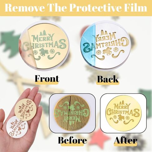 30 قطعة كعكة عيد الميلاد القبعات العالية الذهبية المستديرة عيد ميلاد سعيد الاكريليك كب كيك علامات عيد الميلاد تحت عنوان مرآة كعكة أقراص DIY بها بنفسك لوازم الديكور in Kuwait