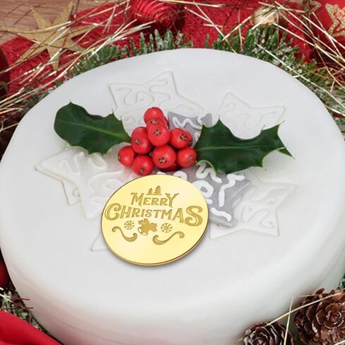 30 قطعة كعكة عيد الميلاد القبعات العالية الذهبية المستديرة عيد ميلاد سعيد الاكريليك كب كيك علامات عيد الميلاد تحت عنوان مرآة كعكة أقراص DIY بها بنفسك لوازم الديكور in Kuwait