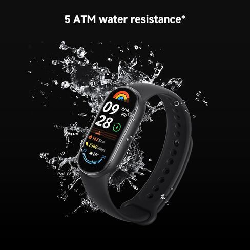 Xiaomi Smart Band 9 Global Version (2024) 1.62" Amoled Display | 233 mAh Battery | up to 21 Days of Battery Life | Over 150 Workout Modes | BT 5.4 | 50M Water Resistant - Midnight Black in Saudi Arabia