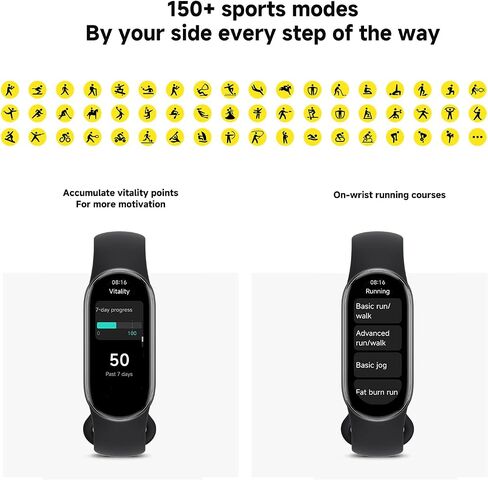 Xiaomi Smart Band 9 Global Version (2024) 1.62" Amoled Display | 233 mAh Battery | up to 21 Days of Battery Life | Over 150 Workout Modes | BT 5.4 | 50M Water Resistant - Midnight Black in Saudi Arabia