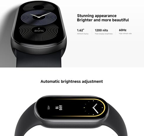 Xiaomi Smart Band 9 Global Version (2024) 1.62" Amoled Display | 233 mAh Battery | up to 21 Days of Battery Life | Over 150 Workout Modes | BT 5.4 | 50M Water Resistant - Midnight Black in Saudi Arabia