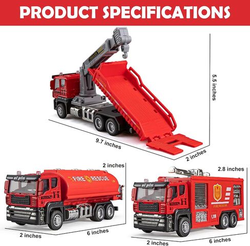4 Packs Metal Construction Trucks Playsets, Mini Friction Powered Engineering Vehicle, Crane, Excavator, Cement Mixer, Dump Truck Toys for Boys 3-5 Years Old, Die-Cast Trucks for Toddlers Kid in Saudi Arabia